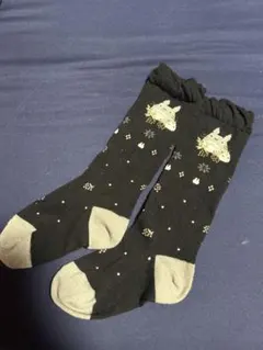 トトロ柄フリル付きキッズ靴下