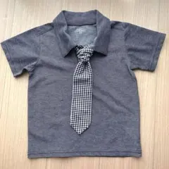 男の子110センチ　ネクタイ付きTシャツ　フォーマル　入園式　卒園式　冠婚葬祭