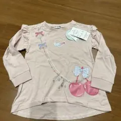 女の子110㎝　長袖　C'est GÉANT チェリー柄長袖カットソー