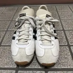 adidas ホワイト ブラック スニーカー　25センチ