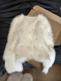 SHEIN ボアニットカーディガン