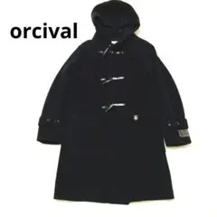 【ほぼ未使用】【お値下げ】Orcival コート フード付き ORCIVAL - 【ORCIVAL】フード付きシングルPコートの通販 by