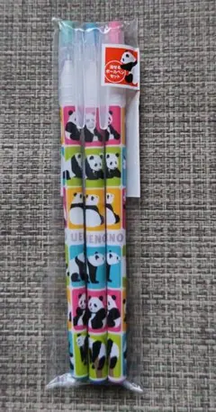消せるボールペン３色セット パンダ