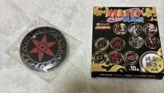 NARUTO ナルト 疾風伝 金バッジ 缶バッジ 万華鏡写輪眼 サスケ