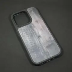 iPhone15Pro 用ケース 木目調デザイン 耐衝撃 TPU＋ハードカバー