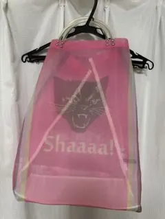 猫のプリントメッシュバッグ ピンクのサムネイル