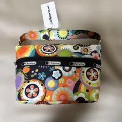 LeSportsac カラフル花柄ポーチ