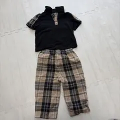 SHEIN ベビー服 セットアップ チェック柄 12-24M
