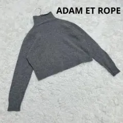 ADAM ET ROPE (38)長袖 ニット セーター シンプル　ショート丈