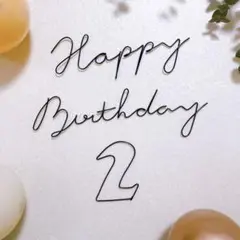 2歳 誕生日 ワイヤーアート バースデーフォト 数字 ナンバー 【01】