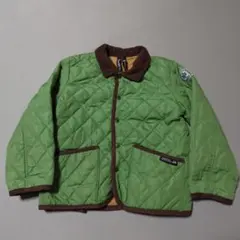 【3can4on 】キルティング中綿ダウンコート /グリーン系/110cm