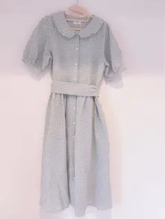 メリージェニー　シャツワンピース　緑