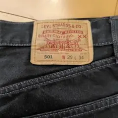 Levi's 501 ブラックデニムパンツ W29 L34のサムネイル
