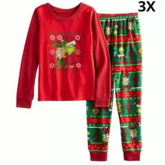 グリンチ クリスマス パジャマ 上下セット ルームウェア クリスマス 3X