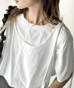 クラシックエルフ　重ね着風Tシャツ　綿100