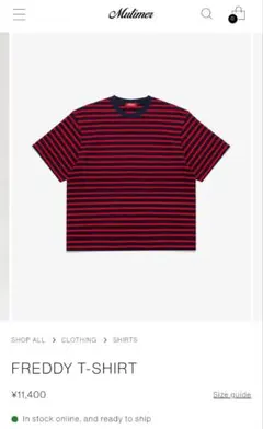 mutimer FREDDY T-SHIRT Sサイズ 赤紺 ボーダーTシャツ