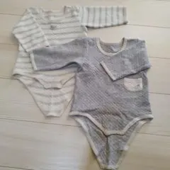 肌着 ロンパース 中綿入り 2枚セット 90サイズ