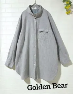 【Golden Bear　ゴールデンベア】ストライプ　ロングシャツ　羽織　4L