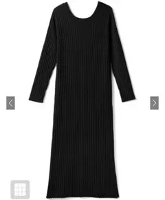 前後2Wayストレートリブニットワンピース[mb1317]