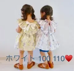 プティマイン 新品未使用 100cm ホワイト チュニック ワンピース