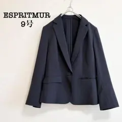 【美品】 ESPRITMUR テーラードジャケット薄手 レディース 9号 M 紺のサムネイル