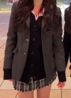 UNIQLO ダークグレー Vネックカーディガン Lサイズ