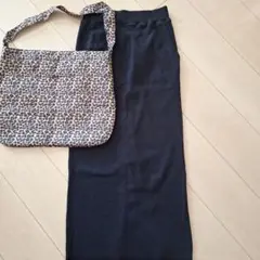 セルフカットリブロングタイトスカート　andmeのサムネイル