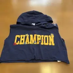 Champion ノースリーブ パーカー ネイビー