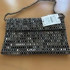 完売品】ZARA 定価10990円 ラフィアミニトートバッグ (グリーン