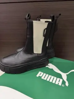PUMA プーマ メイズスタック チェルシー 23.5cm 厚底ブーツ 블랙