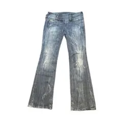 y2kイタリア製 DIESEL ディーゼル フレアデニムパンツW27L3