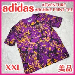 ☆美品☆アディダス アドベンチャー アーカイブ プリント シャツ XXL 総柄
