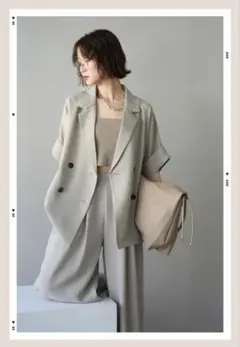 新品　モラビト　カタログ掲載品✨上質なベージュジレベスト¥64900 サイズ38 新品 モラビト カタログ掲載品✨上質なベージュジレベスト¥64900