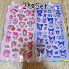 クロ　メロ　ボンボンドロップ　シール　ぷくぷくシール　3D　ぷっくり　立体