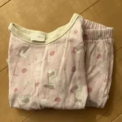 綿　パジャマ 100cm イチゴ　うさぎ　シシュノン　長袖