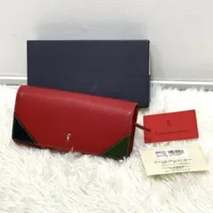 ロベルタディカメリーノ 2つ折り 長財布 レザー トリコロール レッドのサムネイル