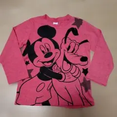 【美品】ディズニー　ミッキーマウス　長袖シャツ　110cm