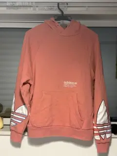 adidas トレフォイルロゴ パーカー ピンク