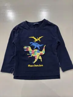 Moujonjon 恐竜プリント 長袖カットソー 100