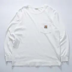 Carhartt WIP　カーハート　無地ロンT　ホワイト　ポケTのサムネイル