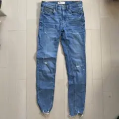 ZARA コットンスキニー ダメージデニム ザラ　パンツ