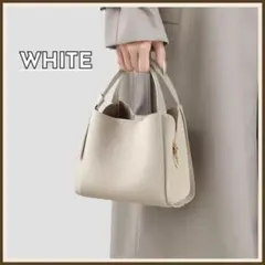 【再入荷】高見え ショルダーバッグ レディース 白　2way ハンドバッグ