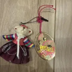 韓服 クマ ぬいぐるみ ストラップ