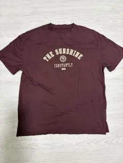 韓国風 オーバーサイズ DAZY 半袖Tシャツ ボルドー Sサイズのサムネイル