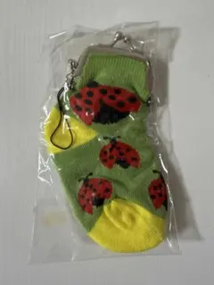 平成レトロ がま口財布 靴下型 てんとう虫 レア 当時物