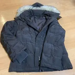 カルバンクラインジーンズ　ダウンジャケット　Ｌ　フード取り外し可　ダークブラウン