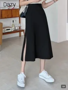Dazy ブラック タイトスカート スリット入り