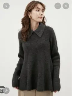 期間限定お値下げ中　Mila Owen 襟付きダークグレー ニットセーター0