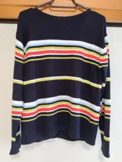 【PART2ジュンコシマダ】ストライプ ボートネック セーター