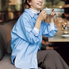 コットンカシミヤ タートルネックカットソー